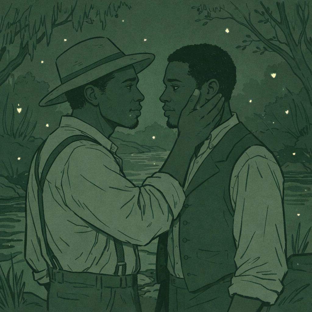 Forbidden love between two men in 1850s antebellum South historical gay fiction