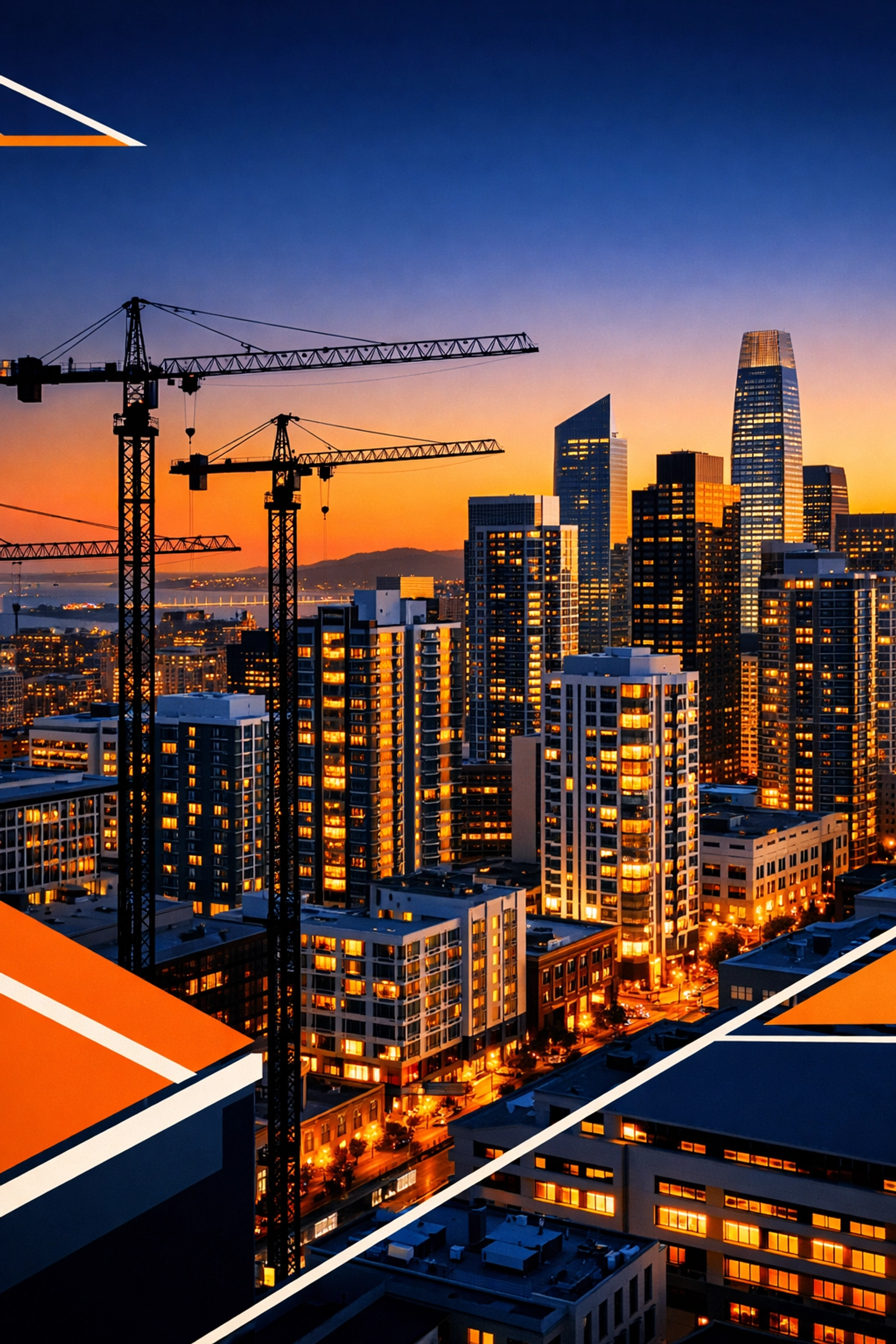 San Francisco SoMa district aerial view showing high-rise construction and dense residential development