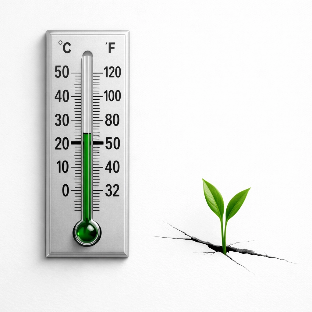 Outdoor thermometer at 50 degrees signaling the start of Georgia spring mosquito activity.