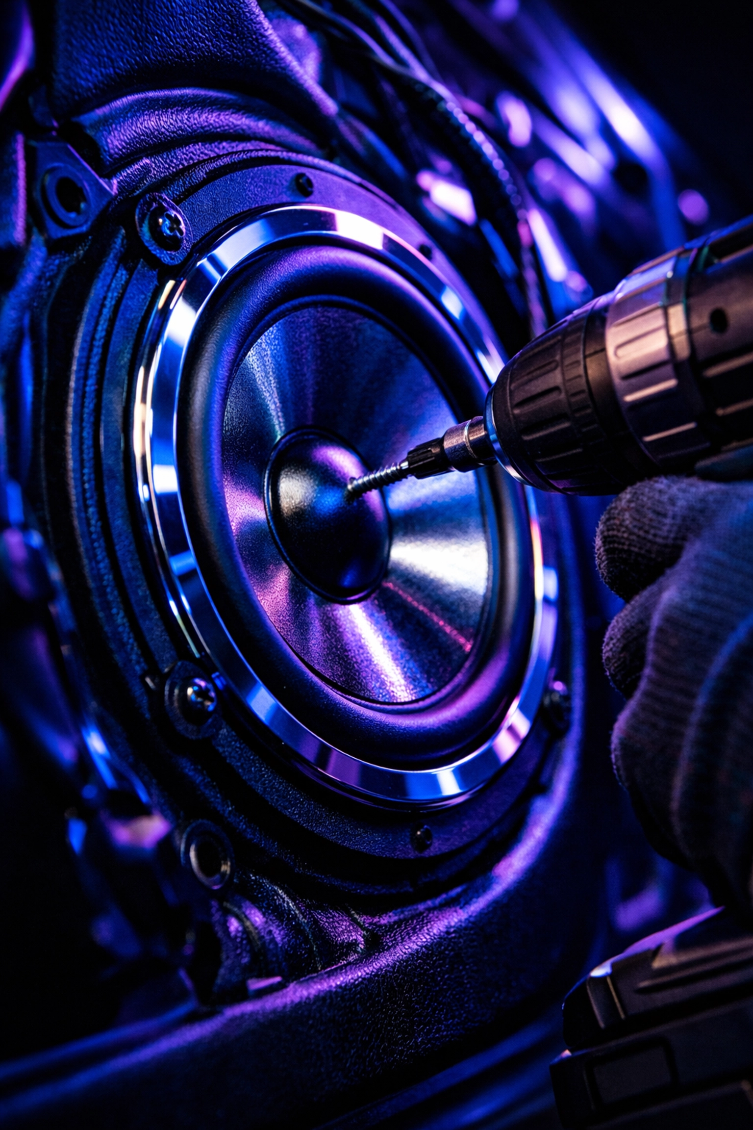 Professional car audio speaker installation in Chattanooga