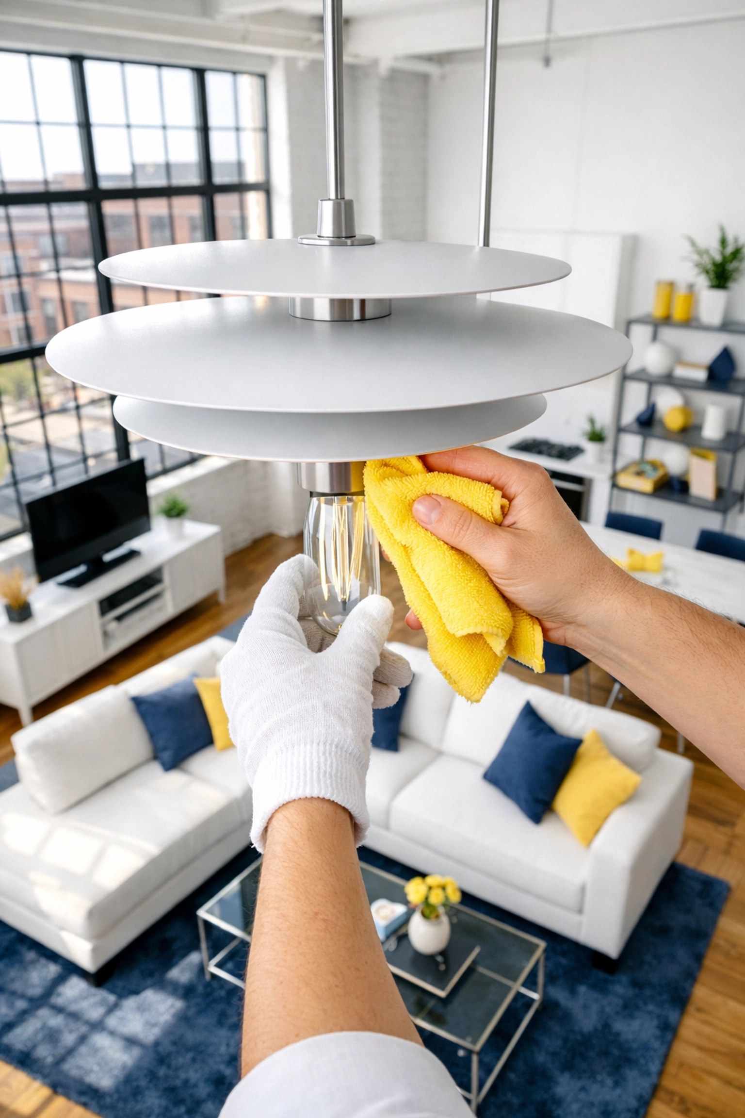 Professional top-to-bottom move-out cleaning Worcester in a bright modern loft apartment.