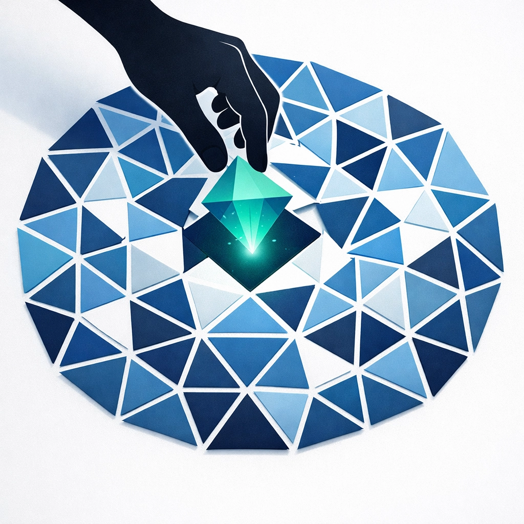 Human expert providing vital context to AI models for Six Sigma data validation and decision-making.