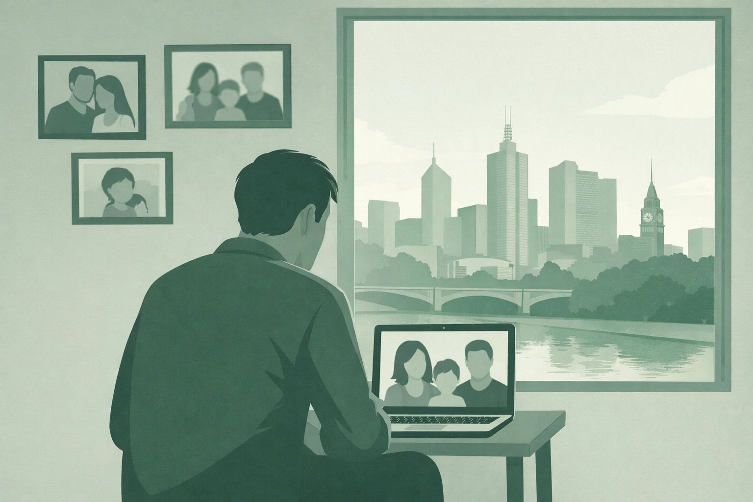 LGBTQ+ asylum seeker in Melbourne video calling family left behind