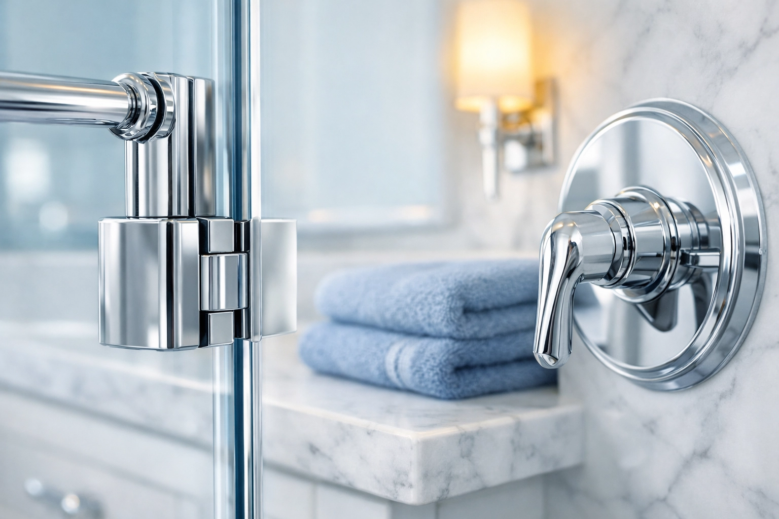 Polished bathroom vanity and chrome fixtures after Weekly House Cleaning Grafton MA.