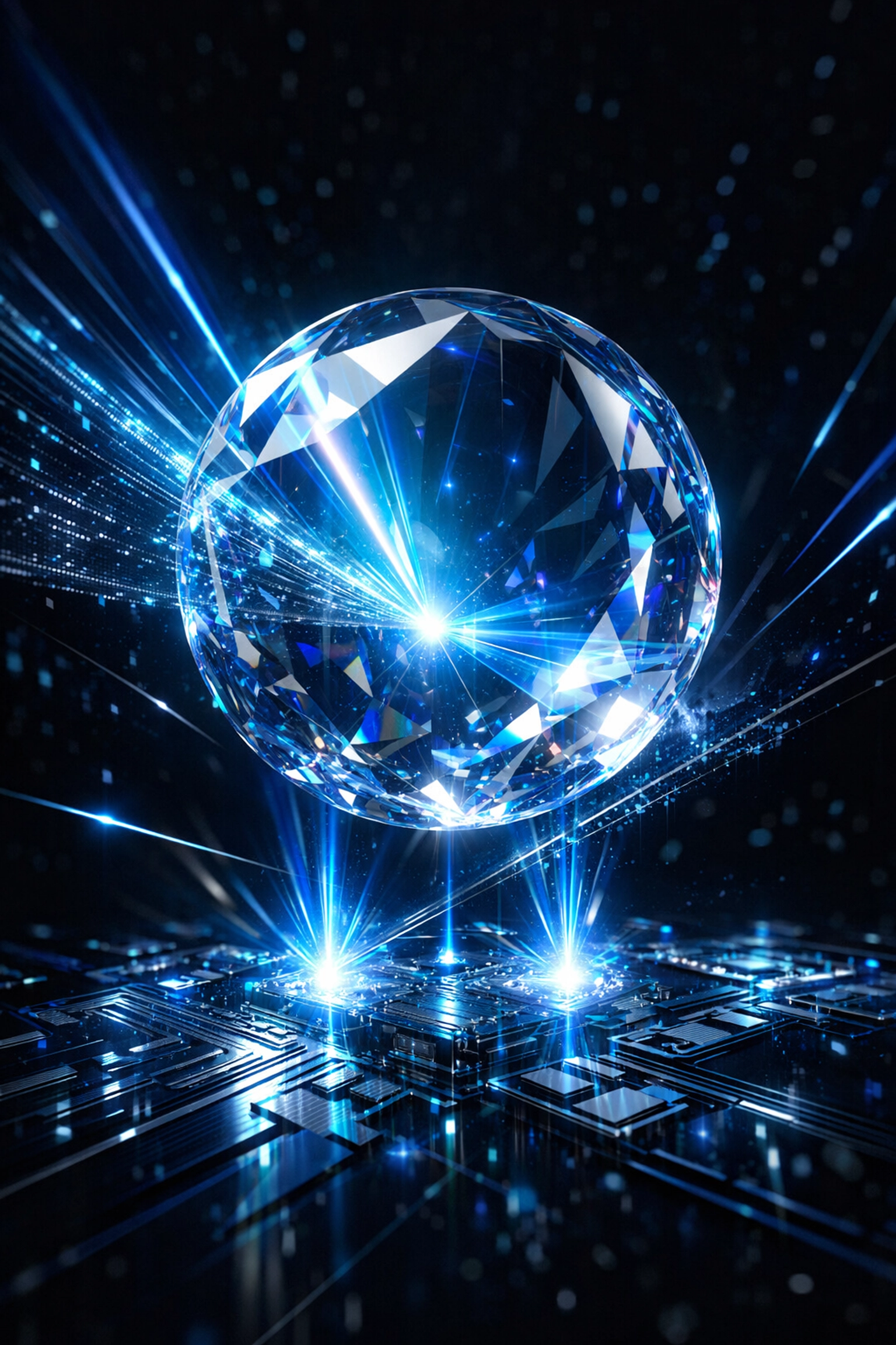 Marketing analytics audit visualization showing data clarity - chaotic information focusing into organized conversion insights