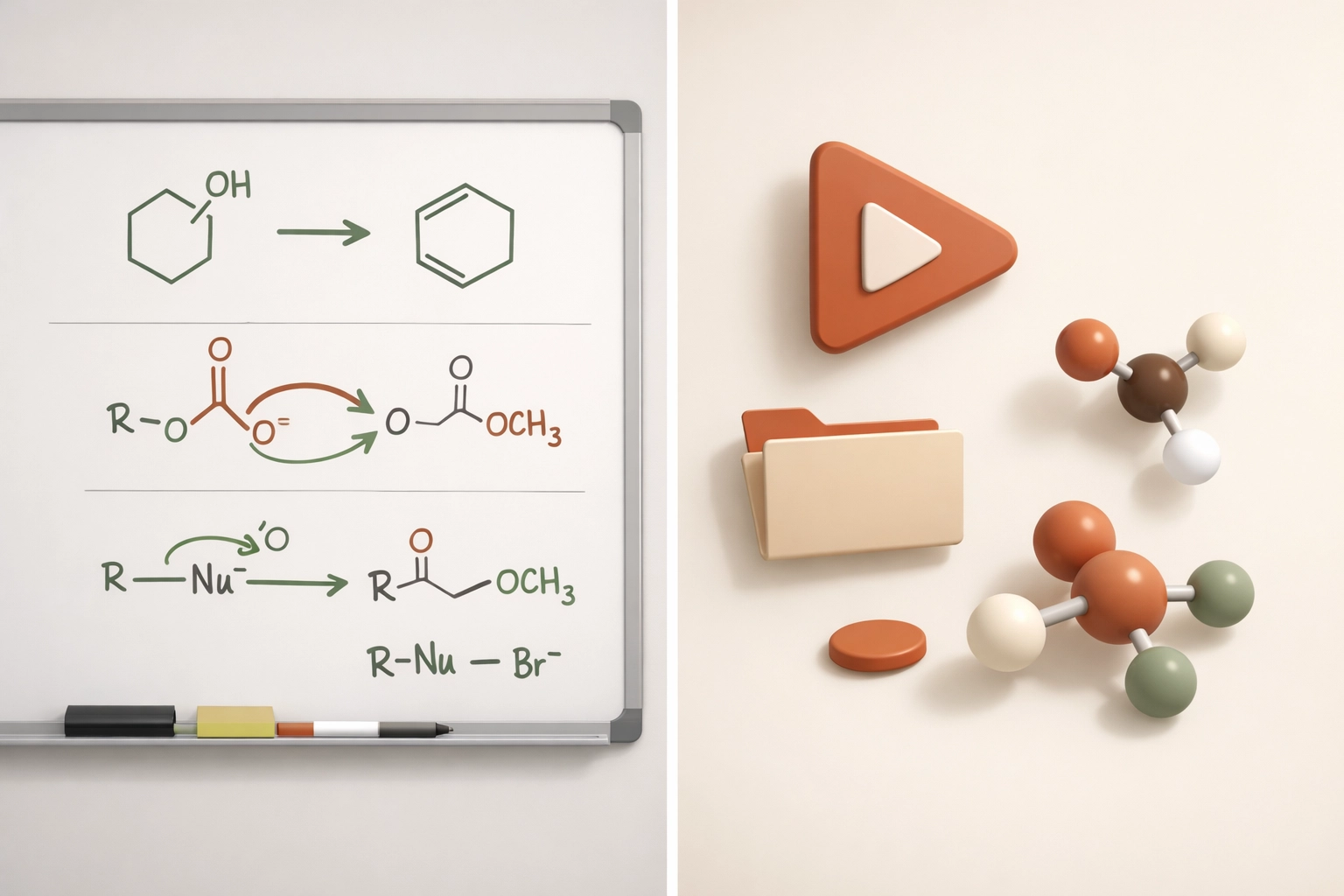 Digital whiteboard and interactive tools used in online chemistry tutoring