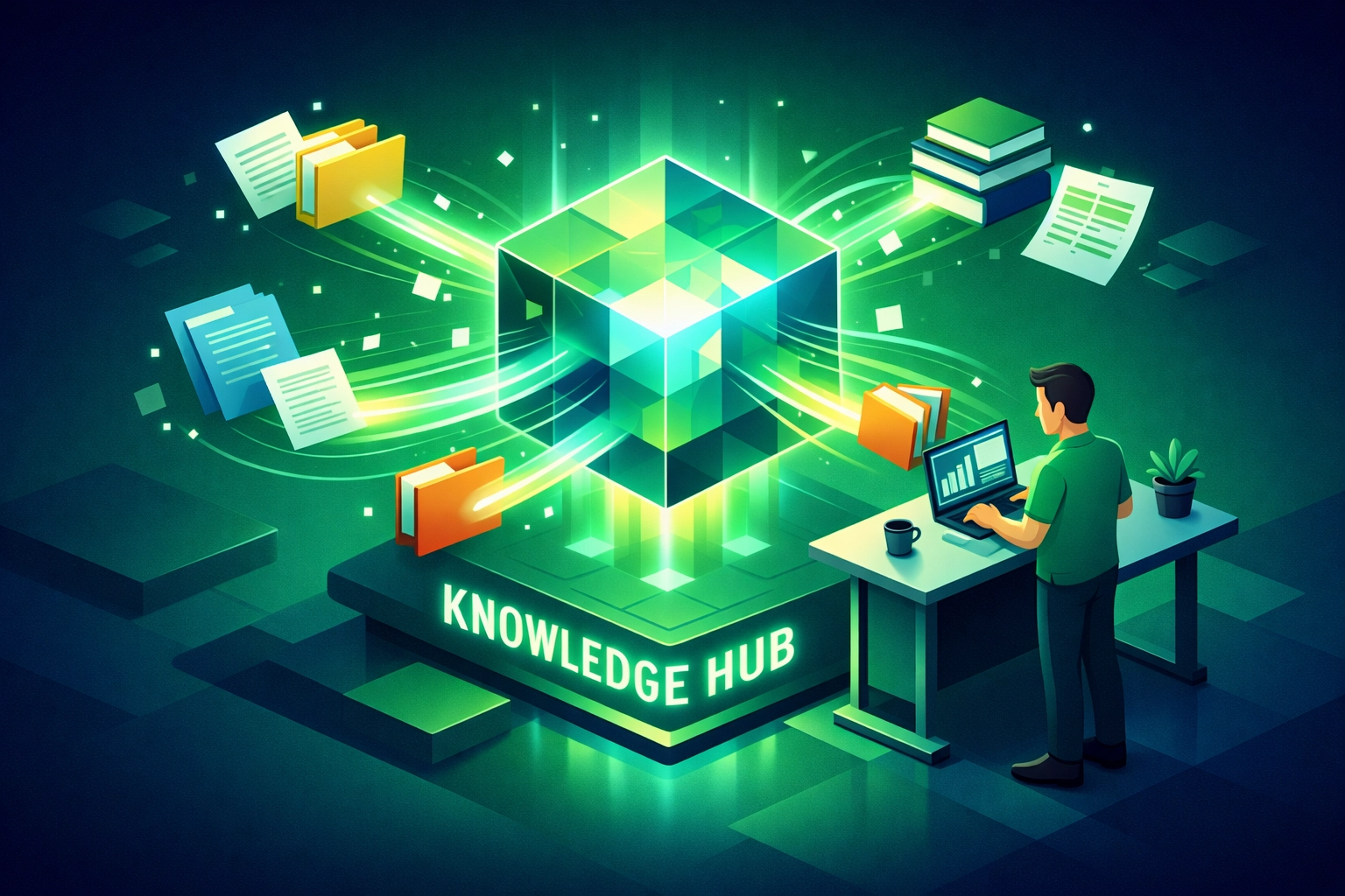 Organizing a business knowledge base to train an AI virtual assistant for customer support.