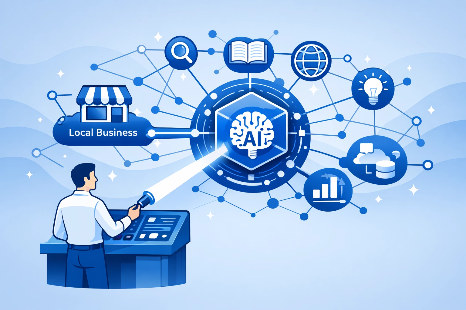 Connecting a Monmouth County business to an AI knowledge graph through structured data and schema.