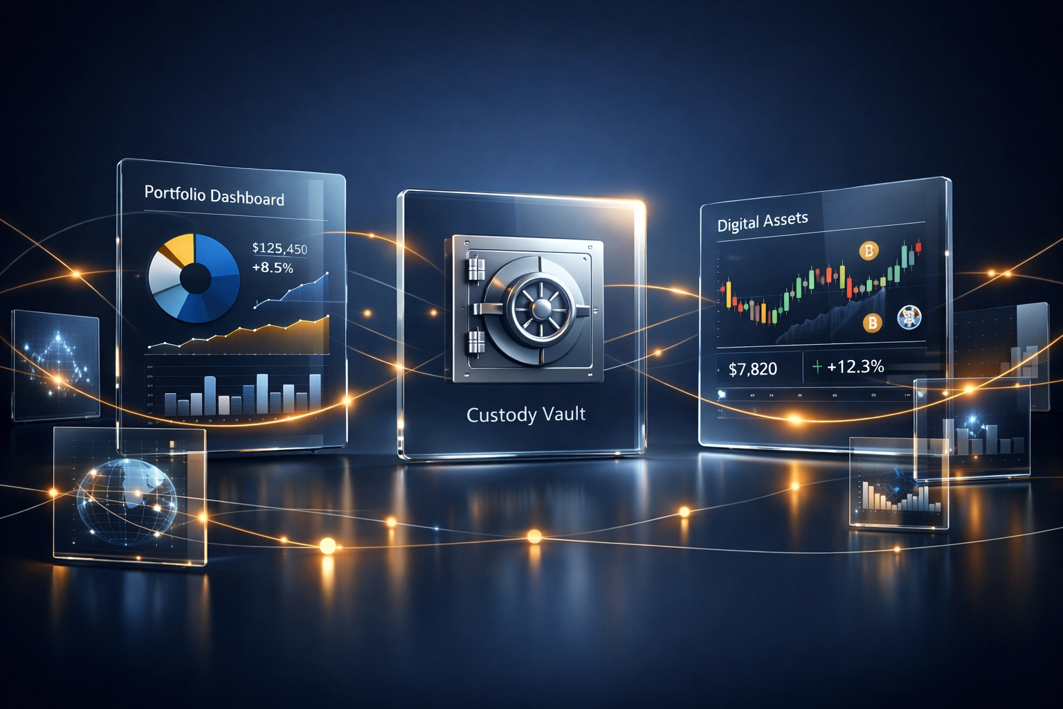 Integrated portfolio management infrastructure connecting traditional and digital asset platforms