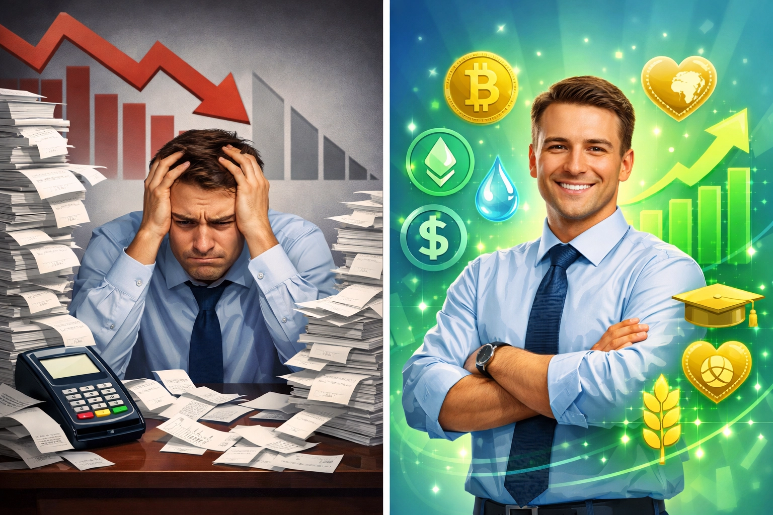 Traditional payment processors vs Larecoin crypto fees comparison showing cost savings