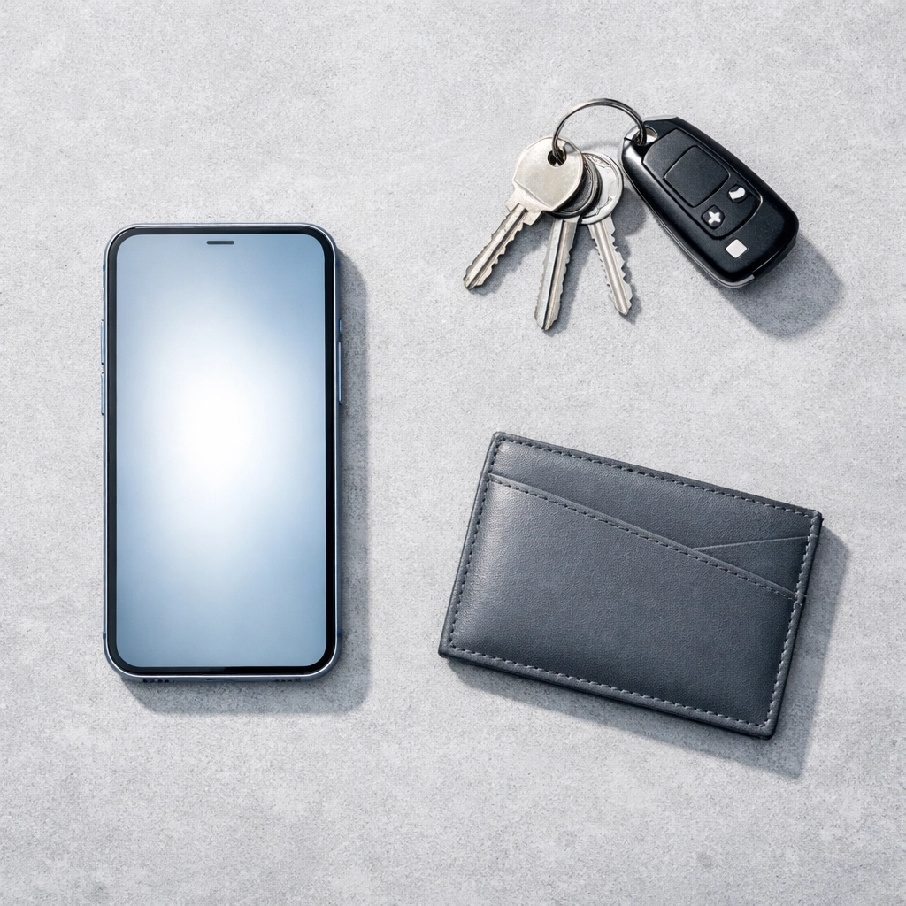 Smartphone and wallet on a desk representing a fast online application for a same day loan in Canada.