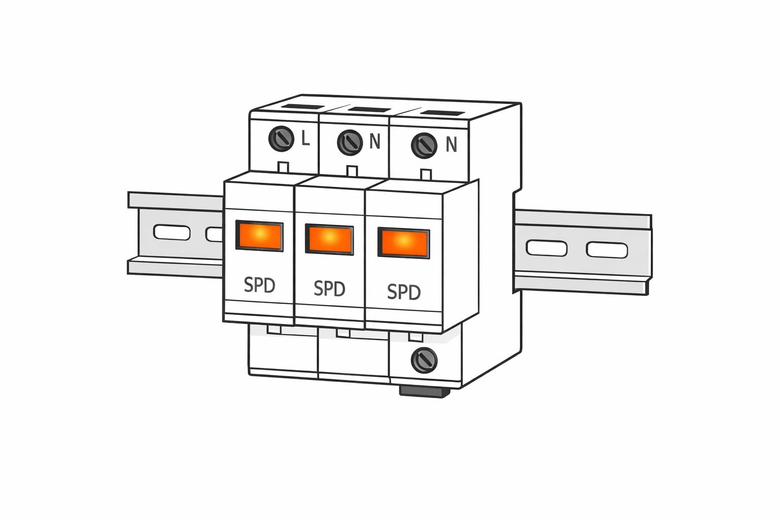 Technischer Überspannungsschutz für den sicheren Betrieb einer E-Auto Ladestation.