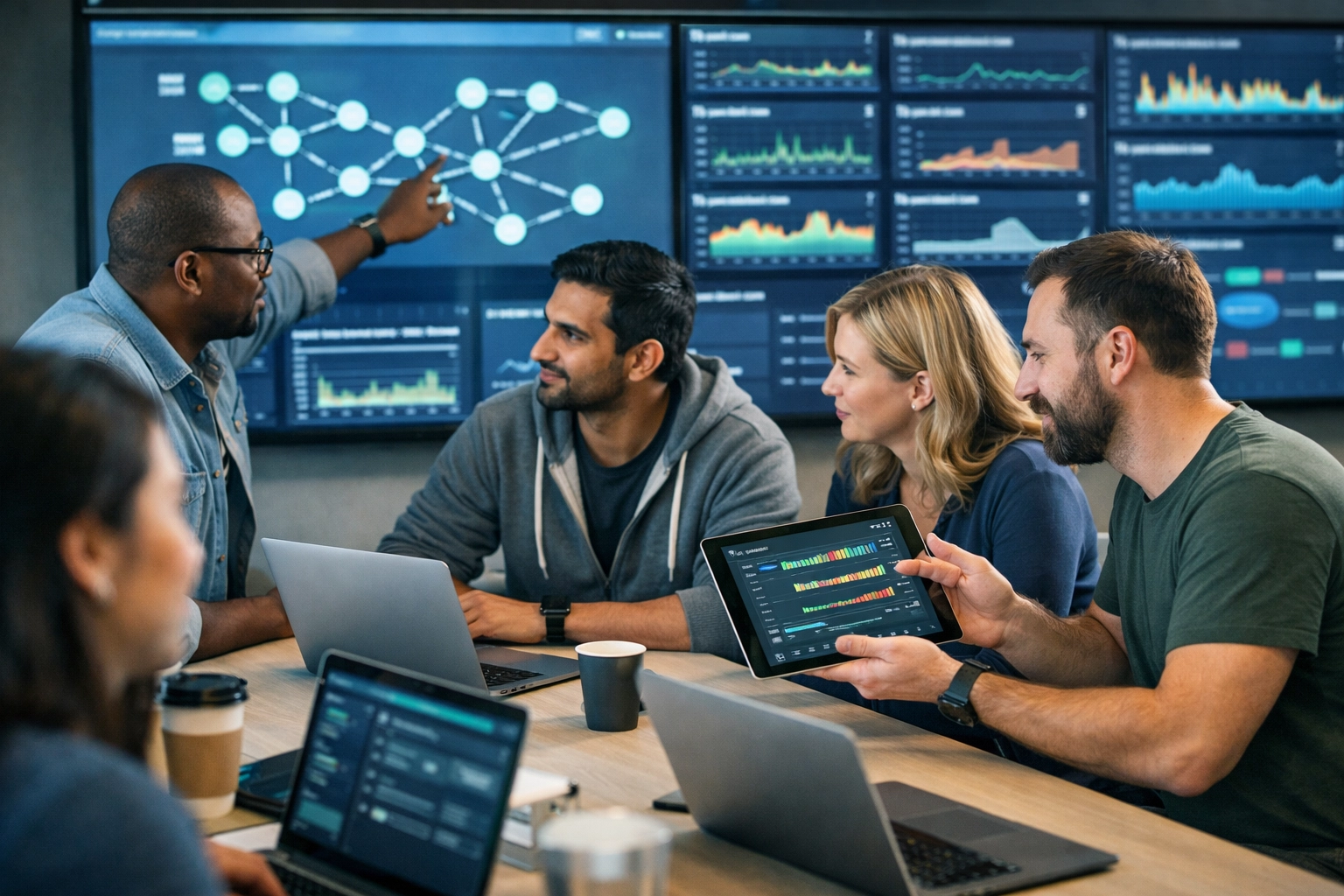 ServiceNow implementation partner team using ITOM and Agentic AI to monitor enterprise infrastructure health.