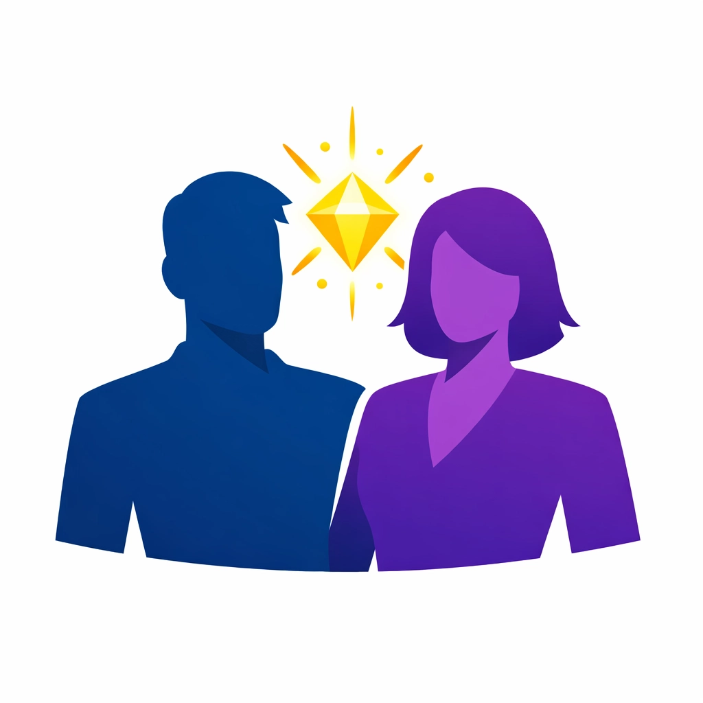 A collaborative partnership icon representing boutique white-glove support for small and midsize agencies.