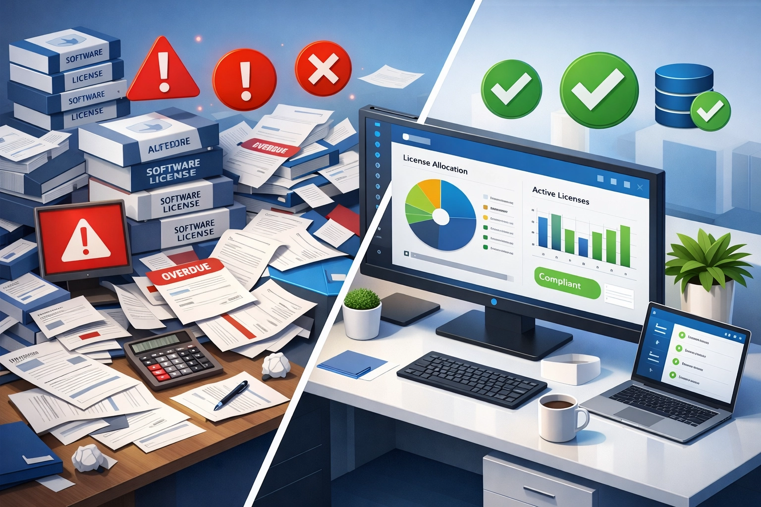 Chaotic software license management transformed into organized ServiceNow ITAM dashboard