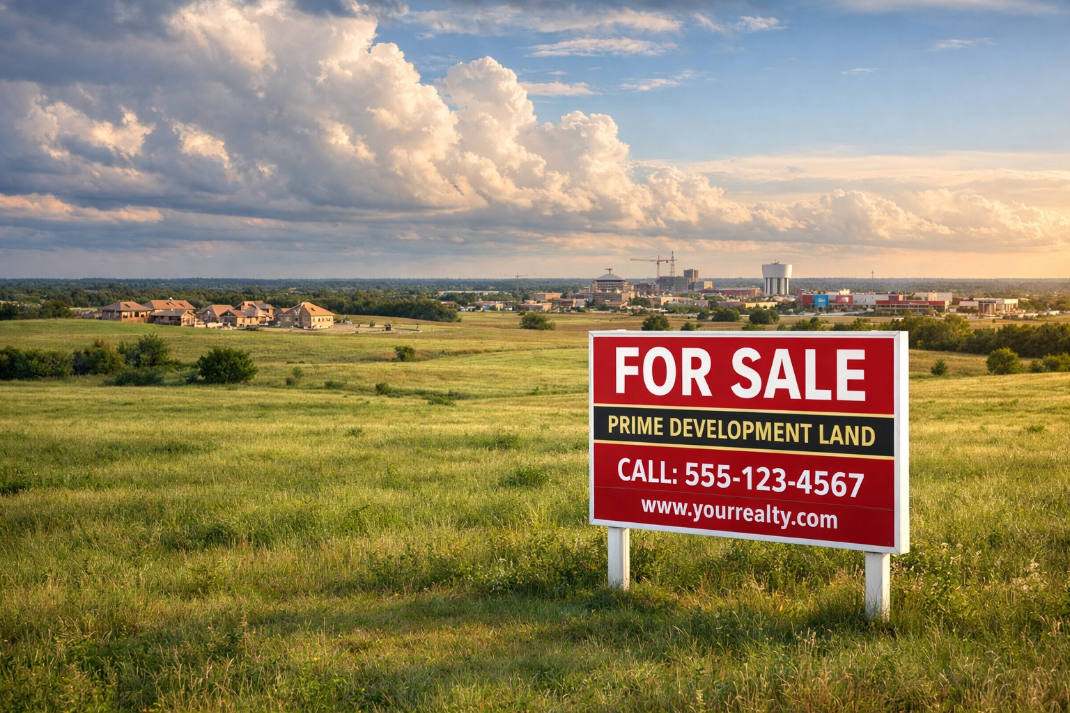 Undeveloped land tract in Gunter area with new construction approaching on horizon