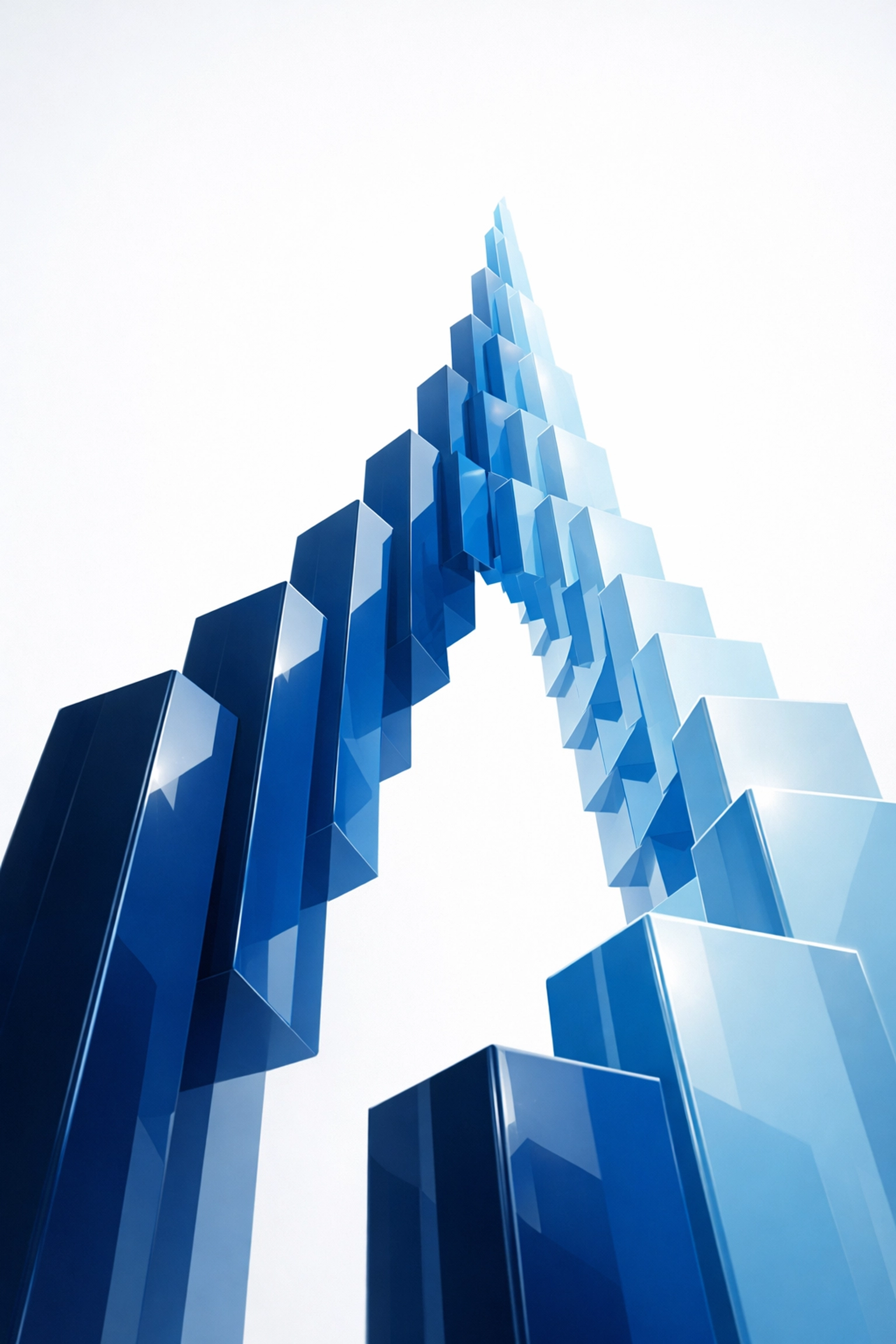 Ascending blue pillars representing business growth supported by an expert small business accountant.