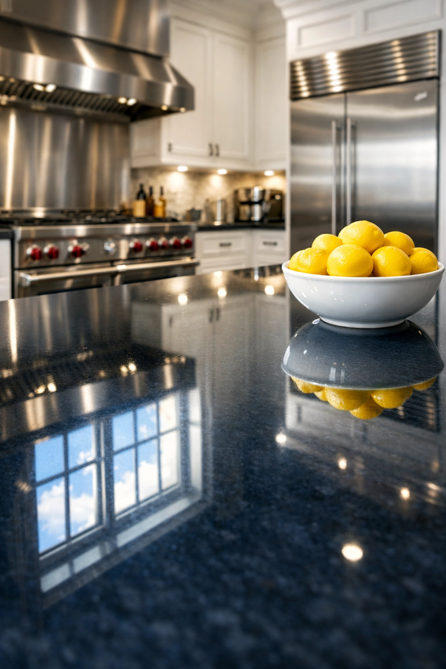 Spotless luxury kitchen in Dover showcasing high-end residential cleaning Massachusetts results.