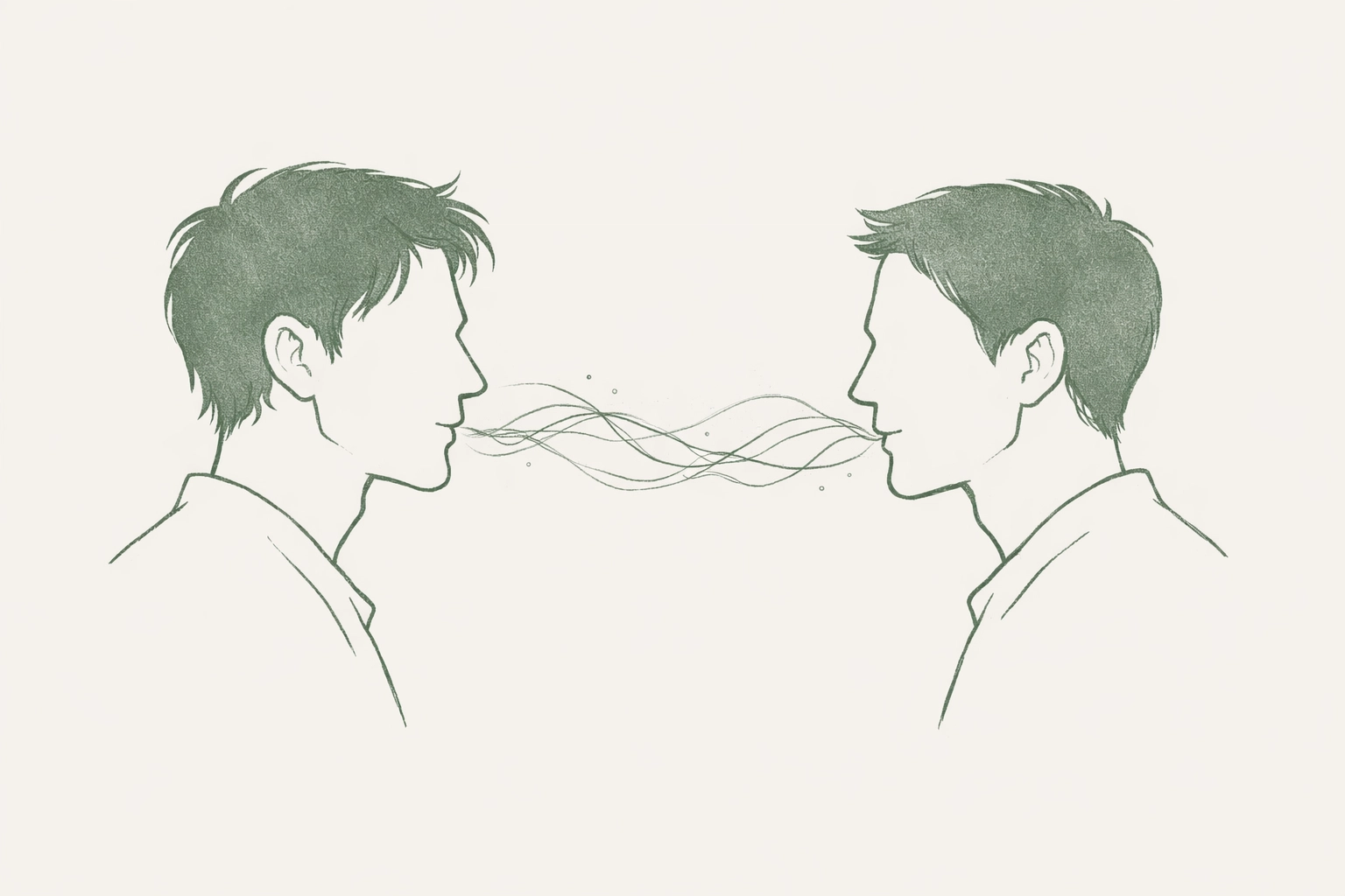 Bisexual men connecting through conversation at a private MM party, finding authentic understanding