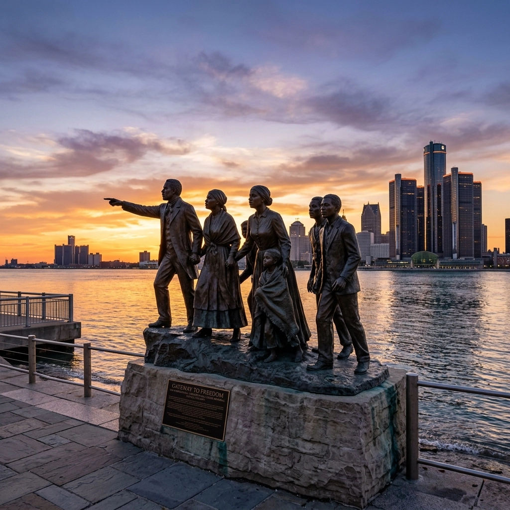 The Secret Statue Across the River: Detroit’s Gateway to Freedom