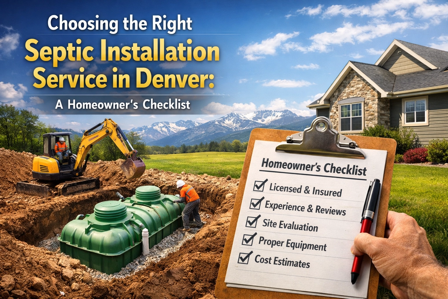 [HERO] Choosing the Right Septic Installation Service in Arapahoe County: A Homeowner's Checklist