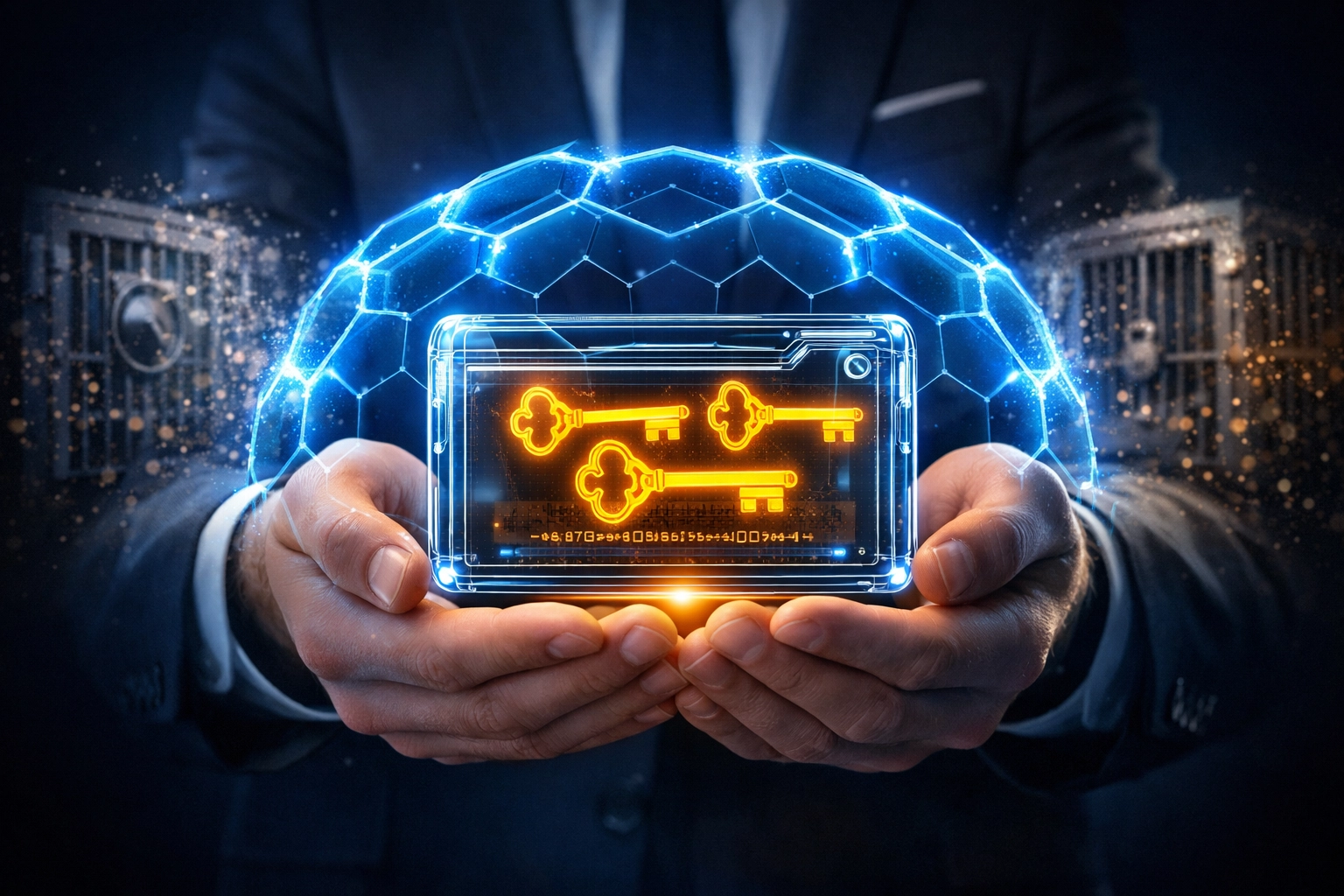 Self-custody crypto wallet with private keys secured by Larecoin's Web3 payment infrastructure