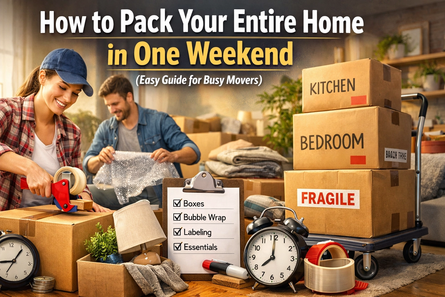 [HERO] How to Pack Your Entire Home in One Weekend (Easy Guide for Busy Movers)