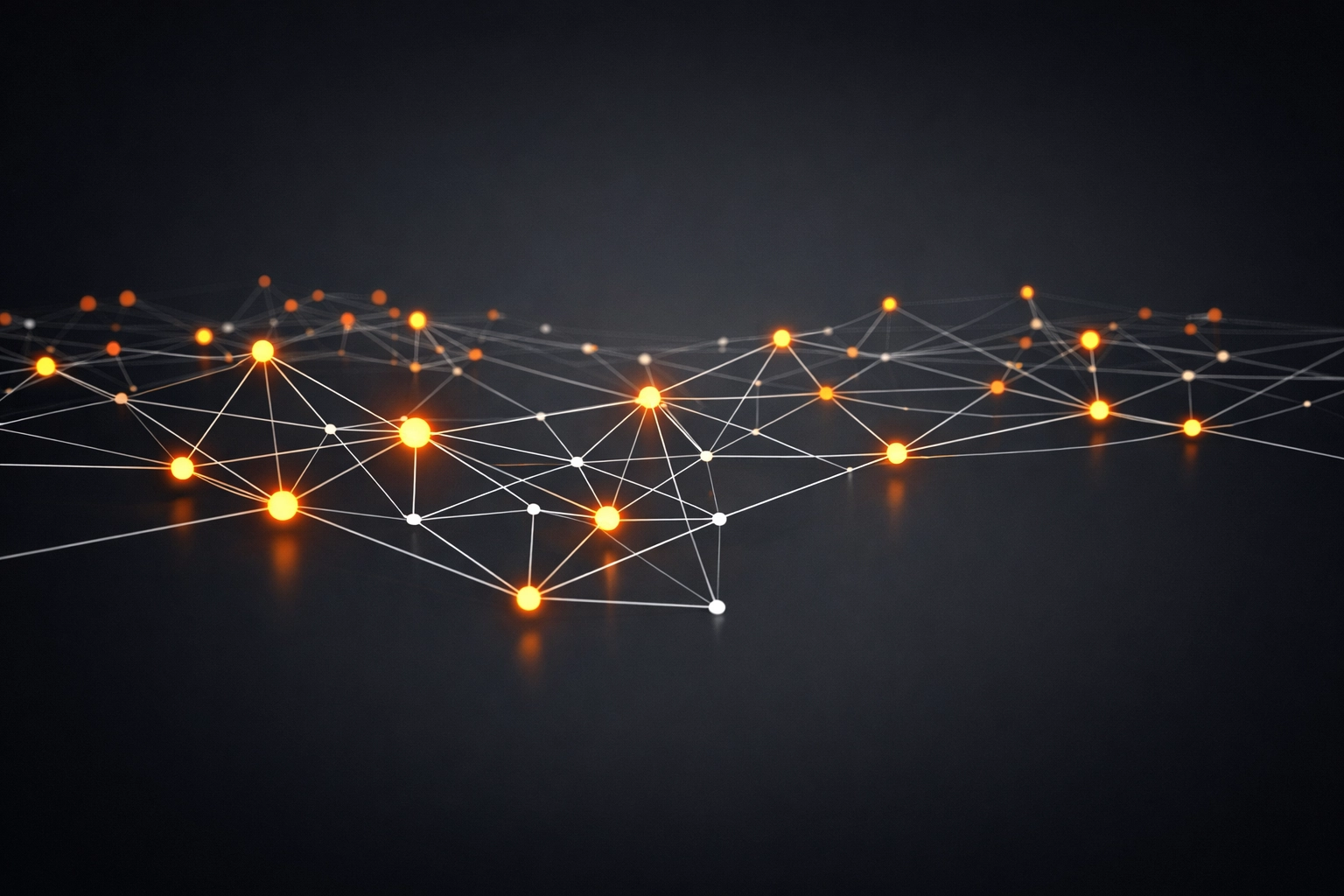 Abstract molecular grid representing a resilient and intelligence-driven global supply chain.