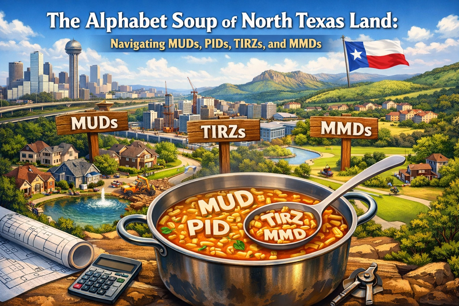 [HERO] The Alphabet Soup of North Texas Land: Navigating MUDs, PIDs, TIRZs, and MMDs