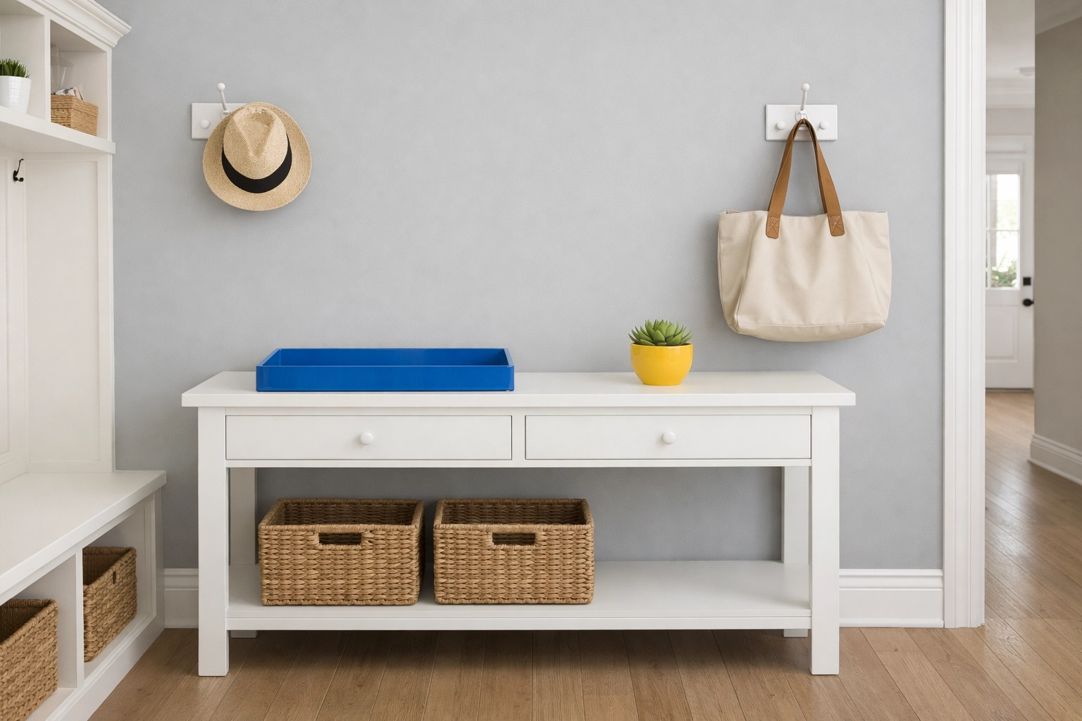 Clean luxury foyer demonstrating the quality of house cleaning services in Lexington, MA.