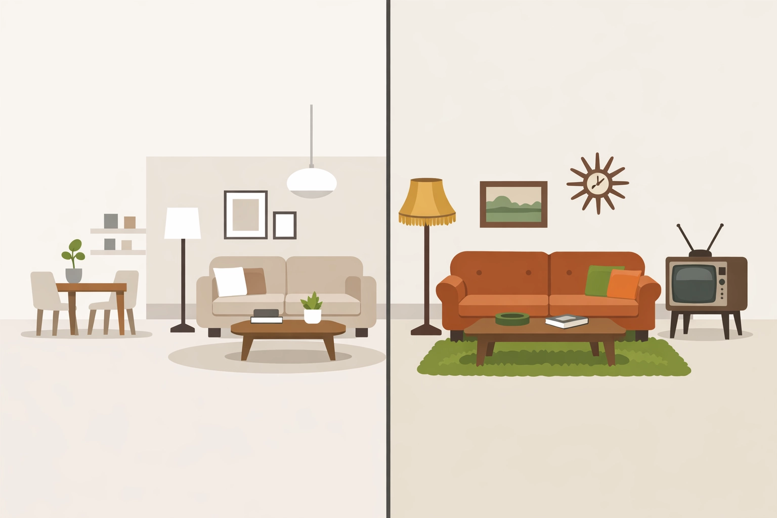 Staged vs unstaged home comparison for selling house in Portland market