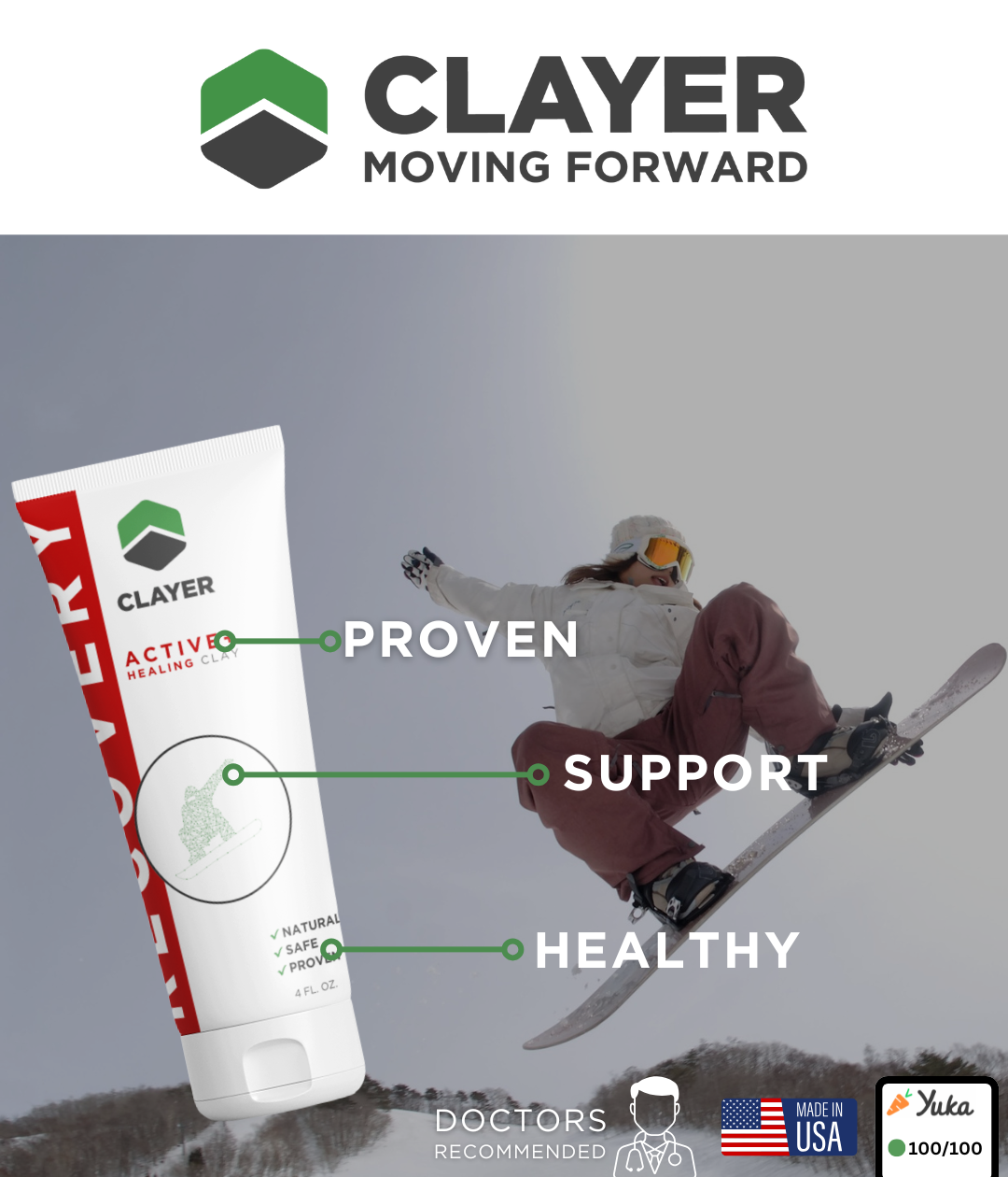 Image of CLAYER Healing Clay Snowboarder