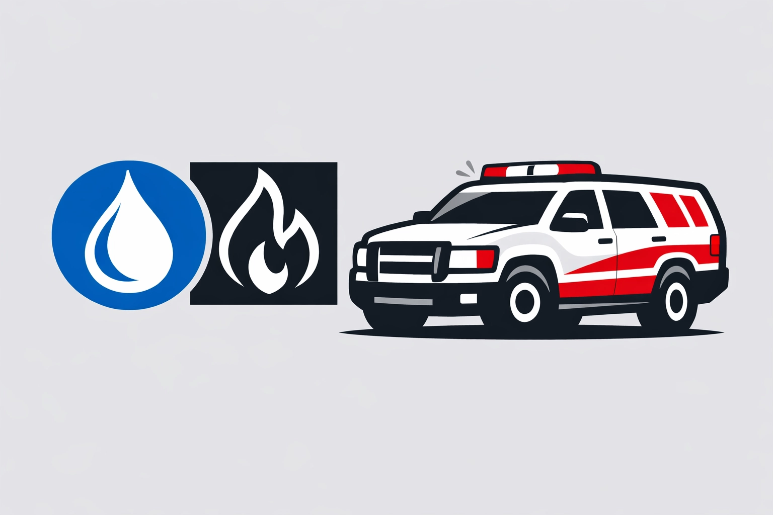 Emergency vehicle icon representing ADR exemptions for life-saving and environmental protection tasks.