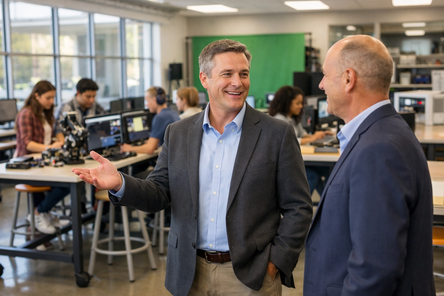 Professional brand sponsor and principal collaborating on educational growth and simulated media labs.