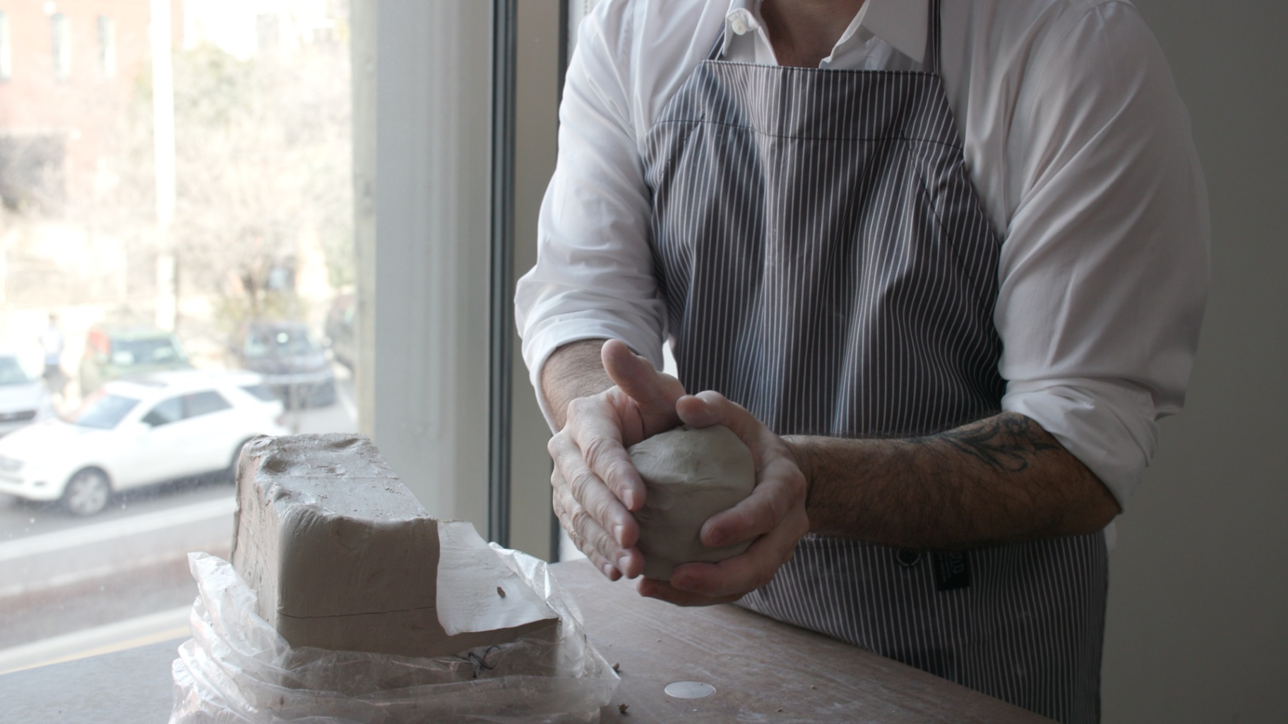 Ceramic Artist Creating Memorial Vessel
