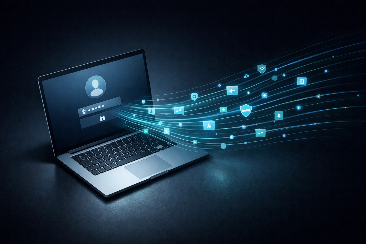 Infostealer malware silently extracting credentials and data from an endpoint device