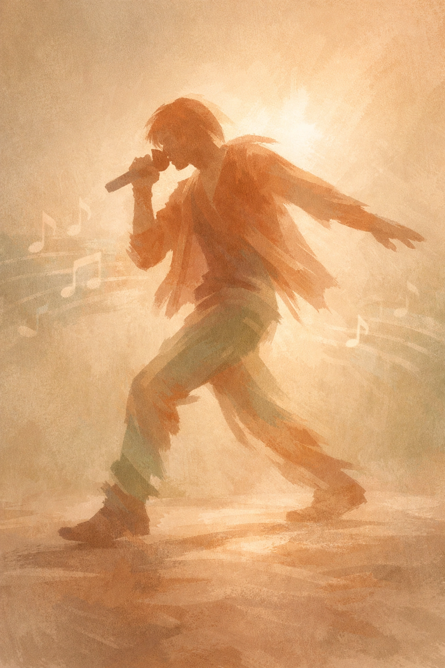 Performer demonstrating grounded stage presence through somatic movement and embodied performance