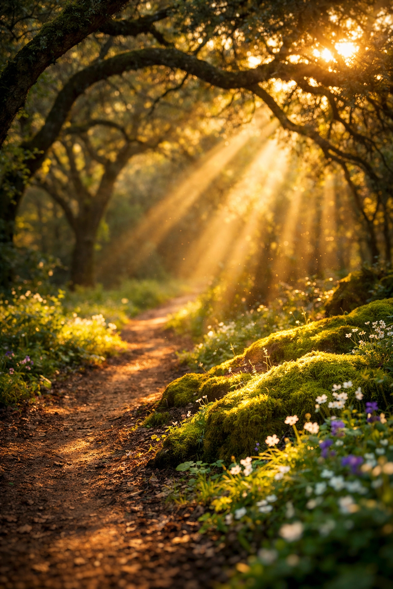 Sunbeams hitting a woodland path, capturing hidden gems and best photography locations in local parks.