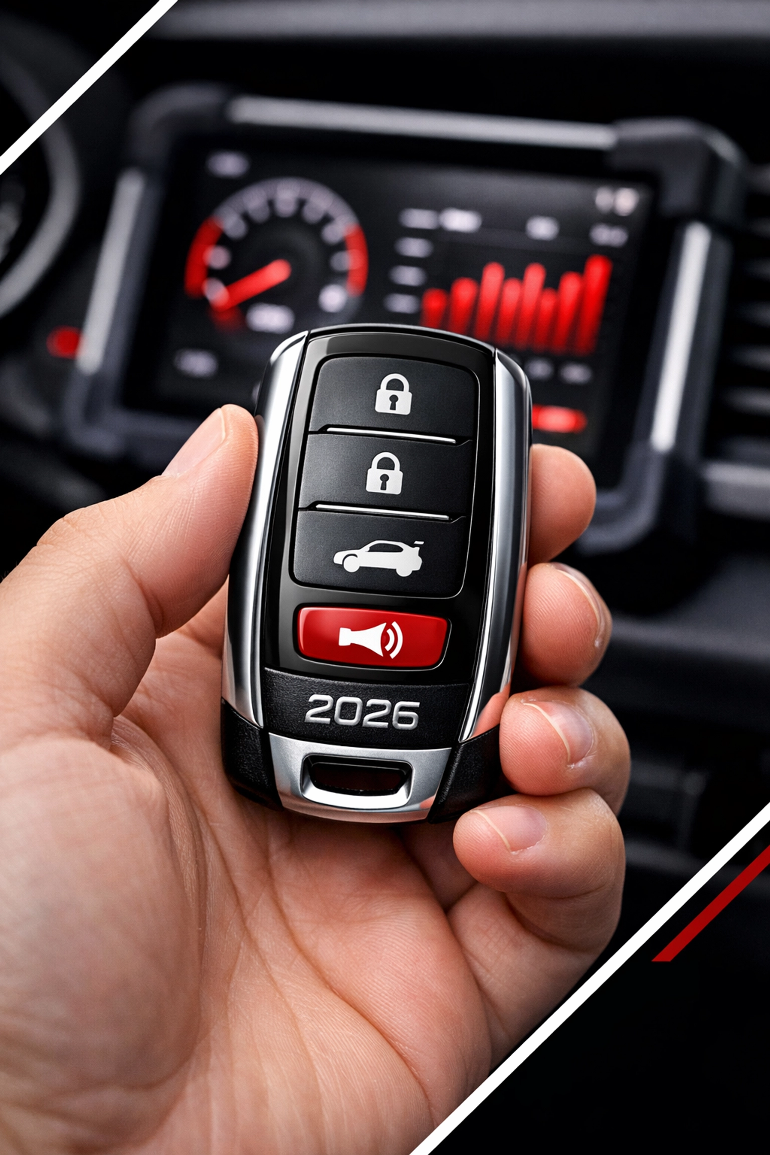Expert locksmith programming a new 2026 car key fob using advanced diagnostic technology.