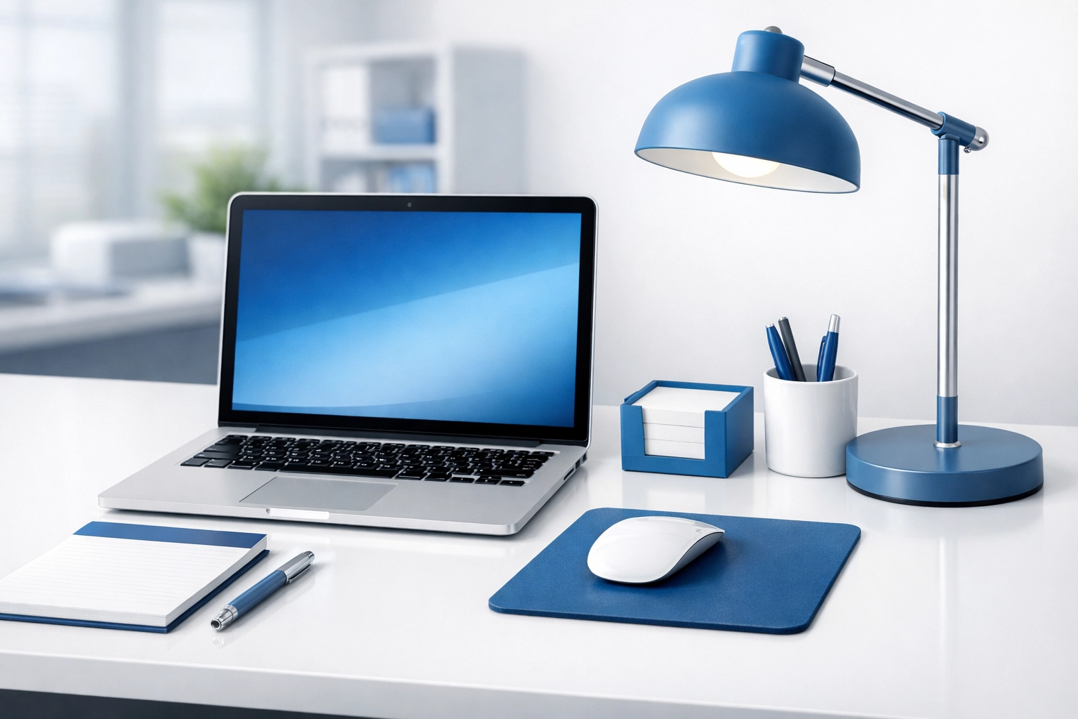 Detailed shot of a dust-free workstation in Framingham following a premium office cleaning Framingham service.