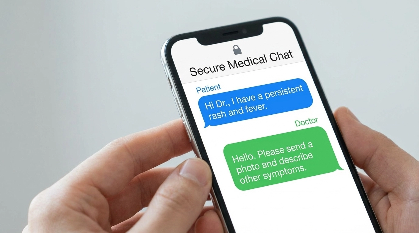 Secure medical messaging on smartphone (hero)