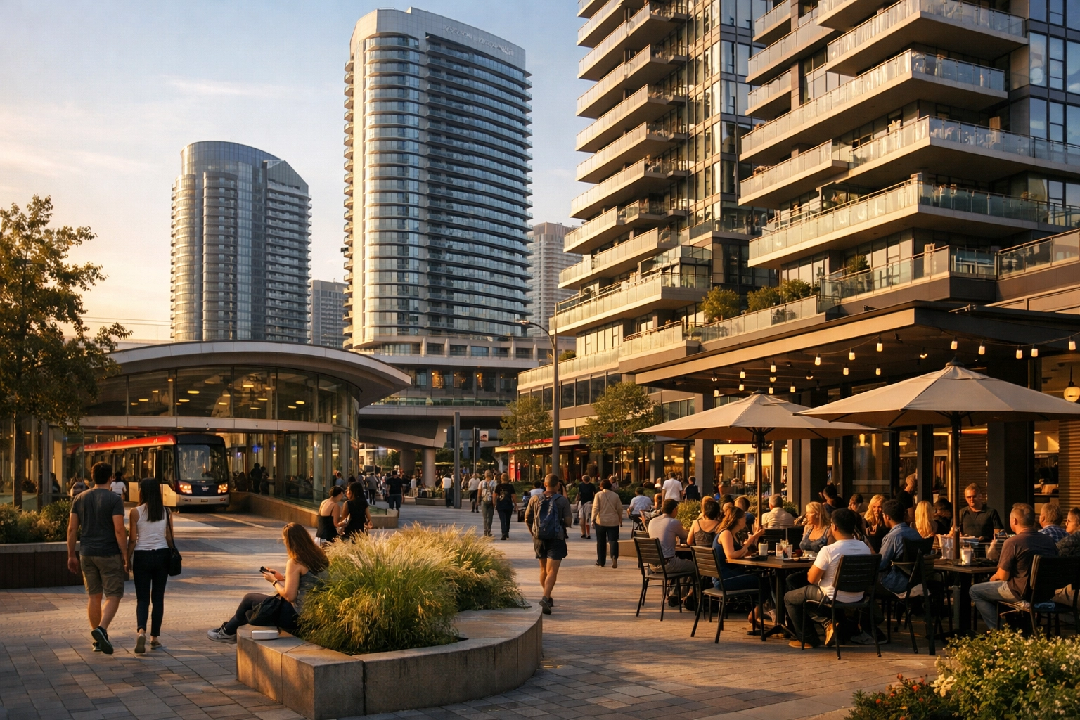 Sun-drenched modern interior of a VMC condominium showcasing high-end finishes and urban views.