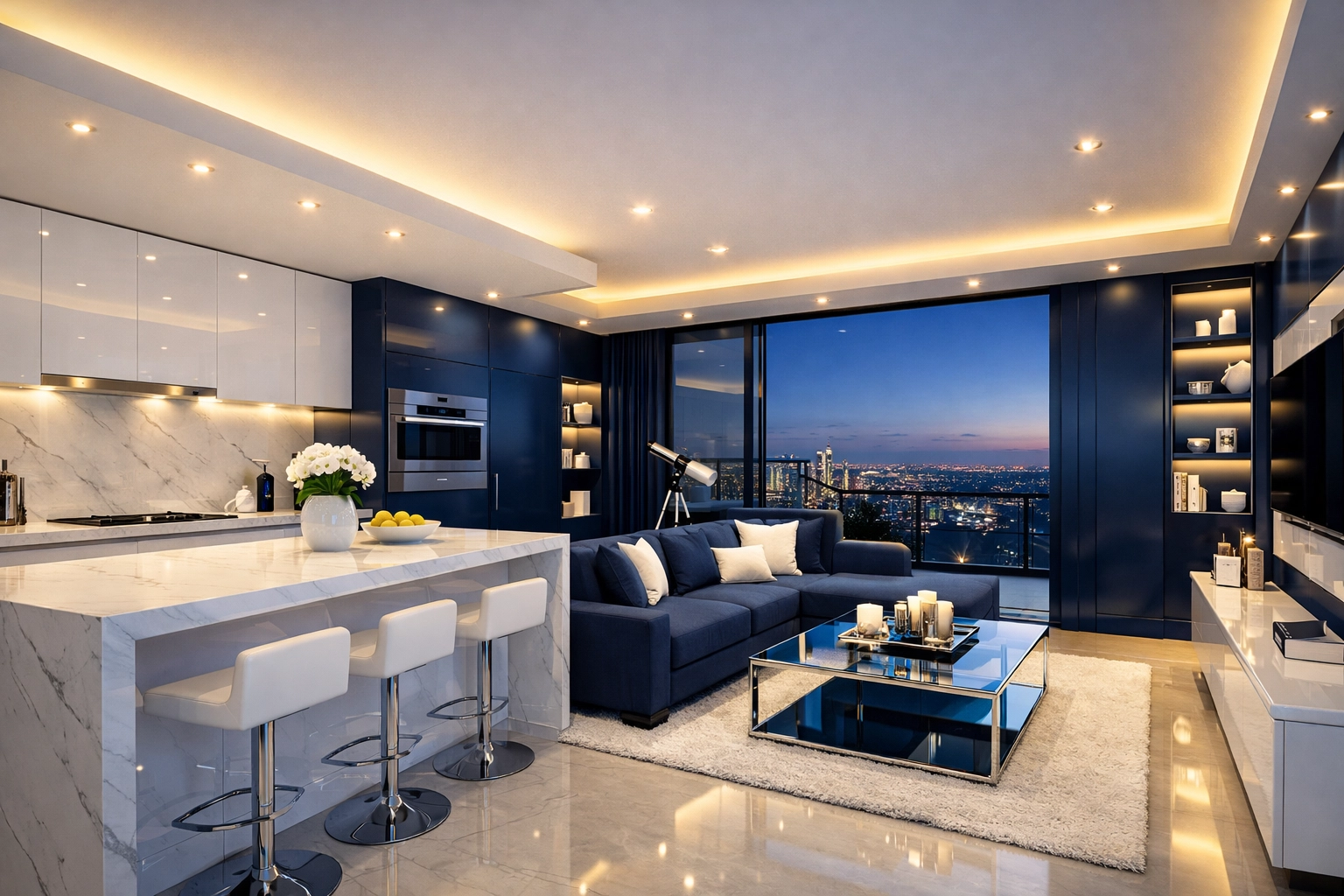 Spotless modern apartment interior featuring gleaming surfaces from a professional Winchester apartment cleaning service.