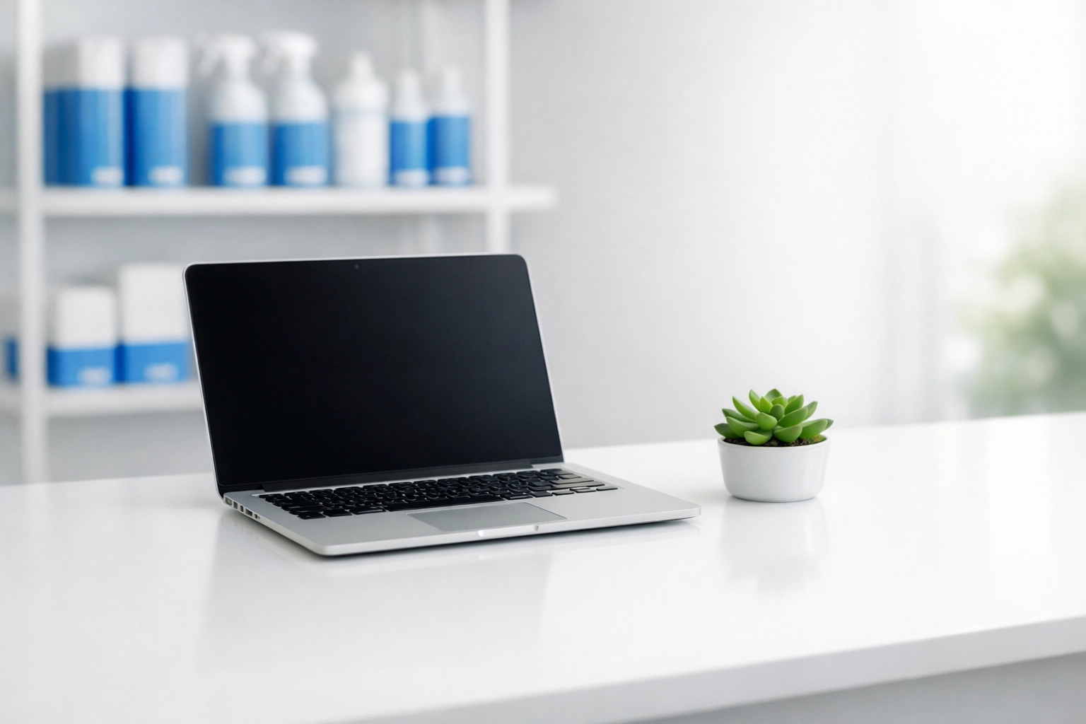 A tidy office workstation highlighting a clear desk policy for more efficient cleaning services for offices.
