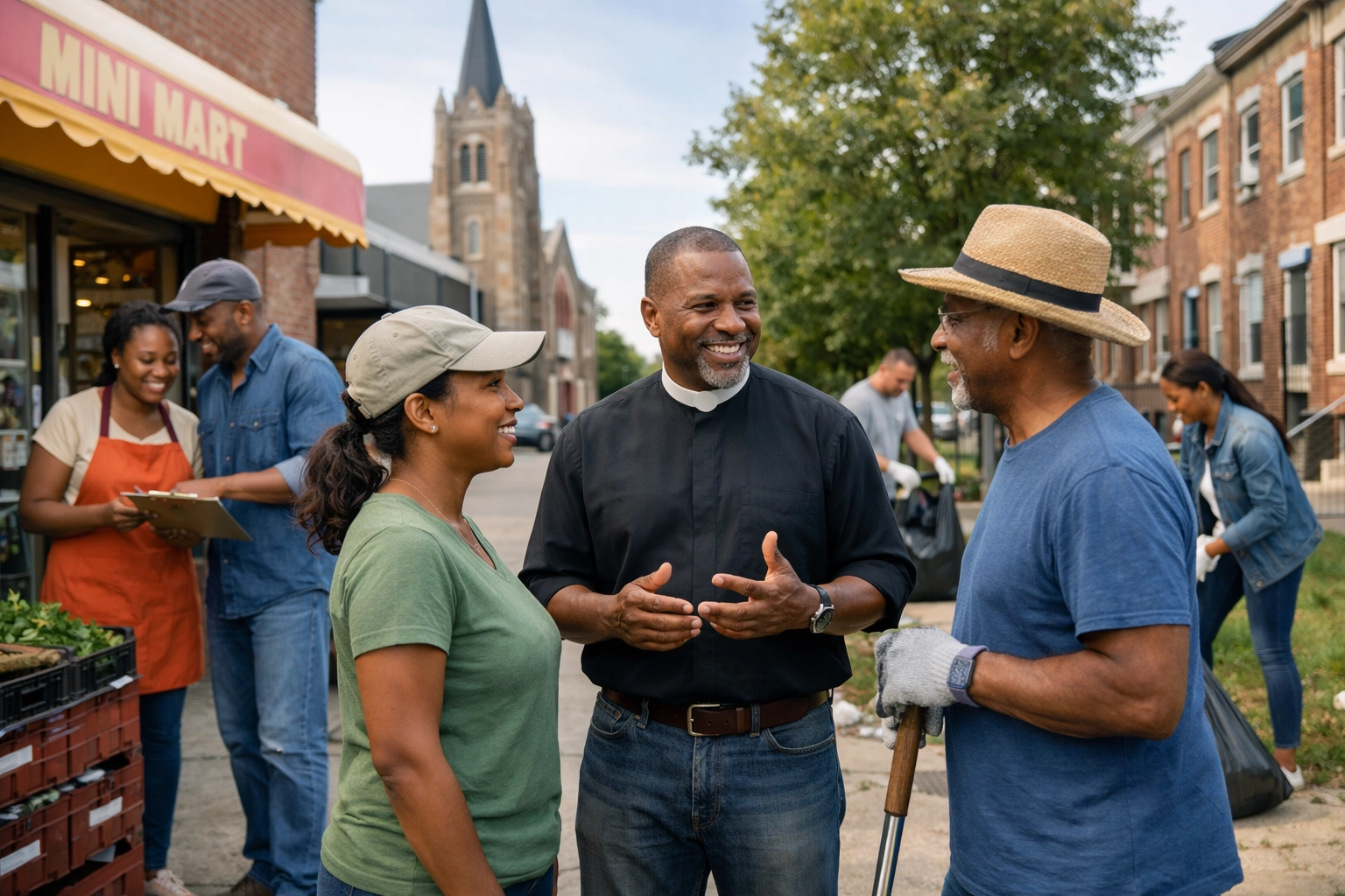 [HERO] A group of international leaders collaborating on a community development project.