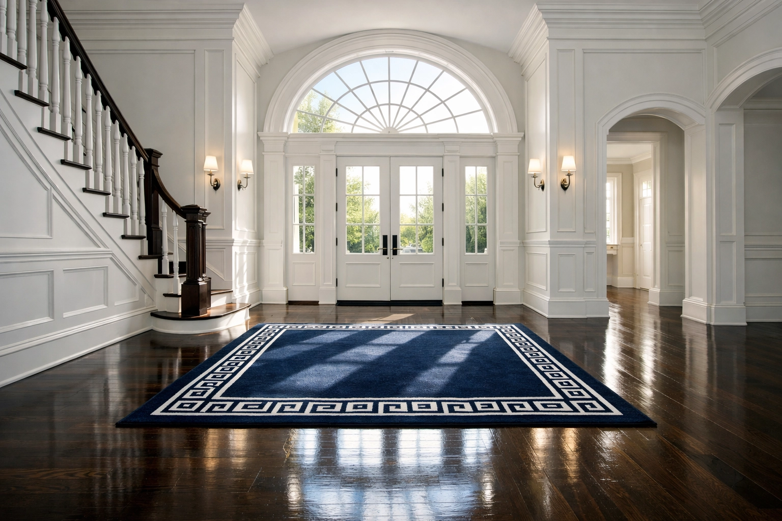 Spotless luxury foyer in a Weston estate after professional move-in cleaning services.