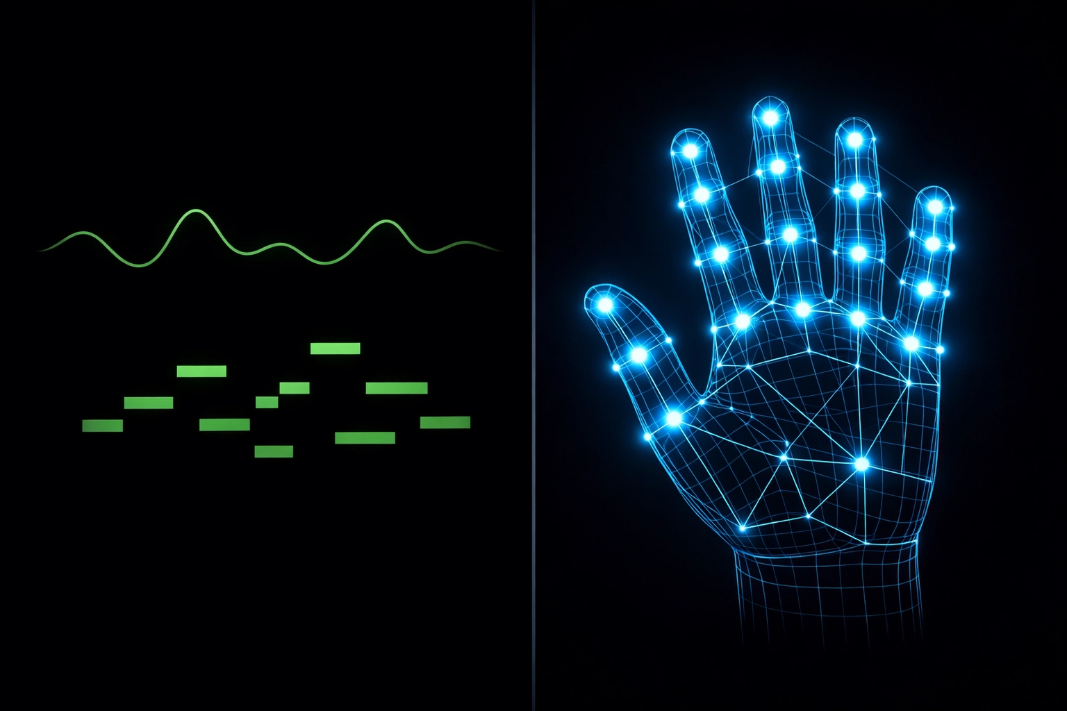 Comparison of MIDI note tracking versus AI hand-tracking technology for music education
