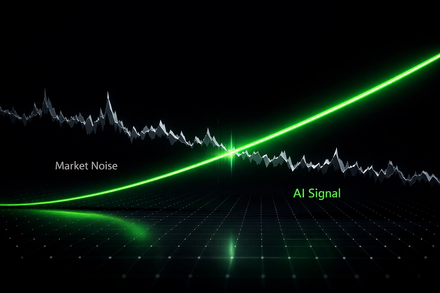 AI betting data signal cutting through market noise in the final minutes of a match.