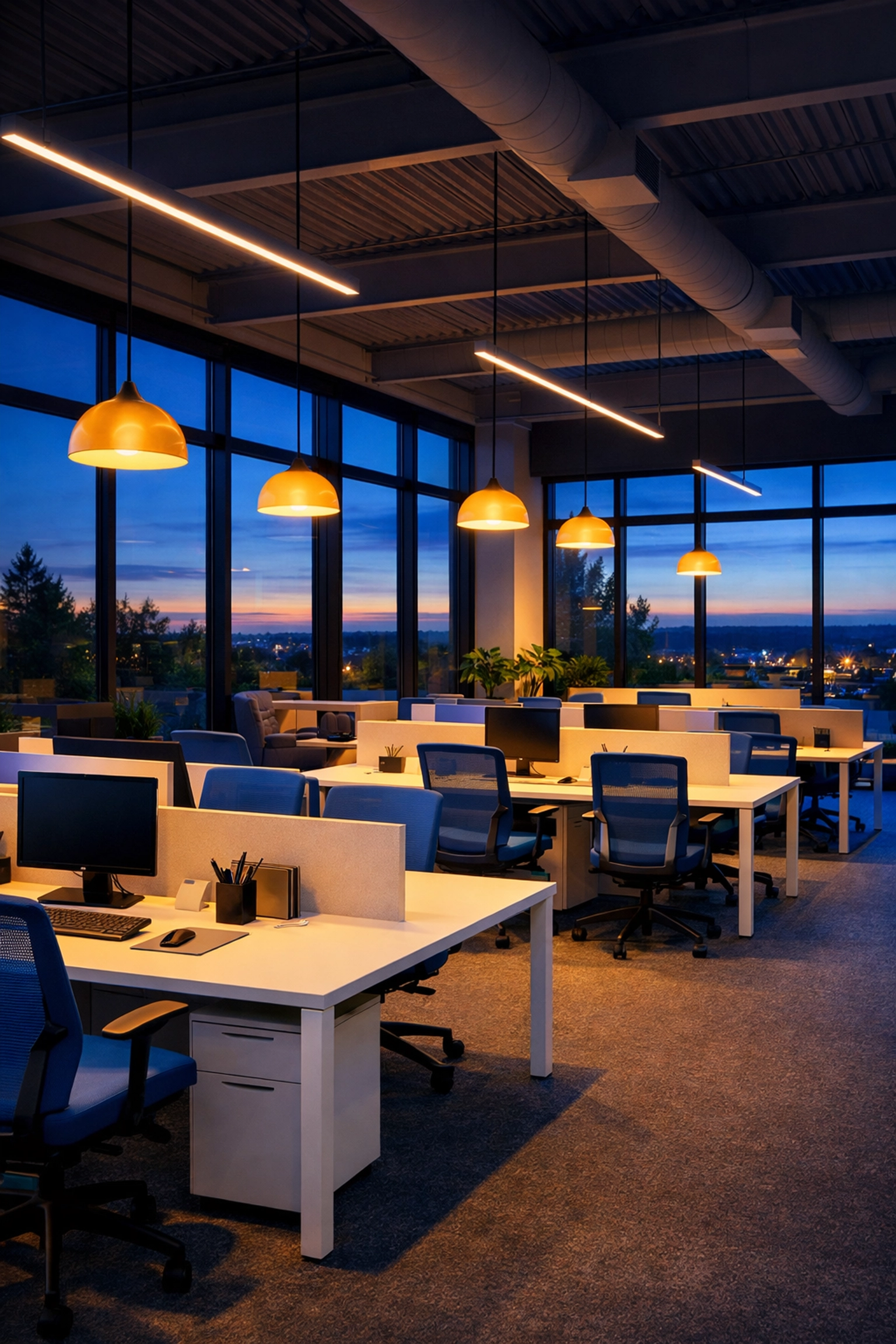 Organized North Reading office space after professional janitorial services showing a clean workspace.