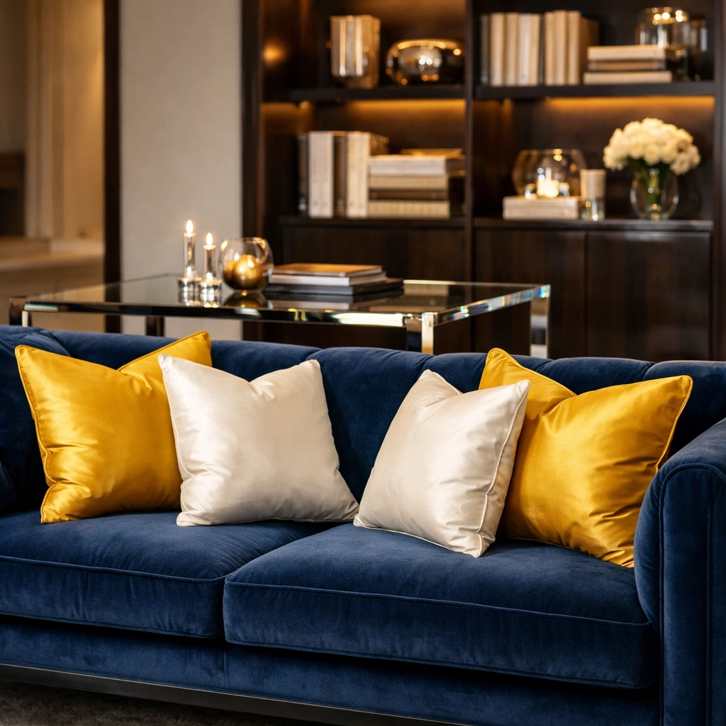 Spotless luxury living room interior highlighting professional maid service Cambridge results.